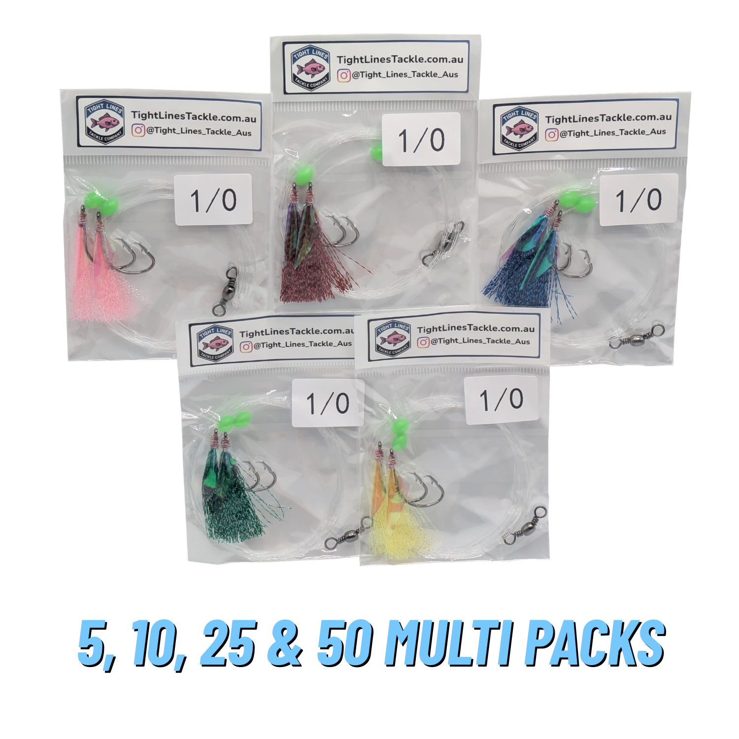 Bulk/Multi Packs - Flasher Paternoster Rig - Snapper Snatchers