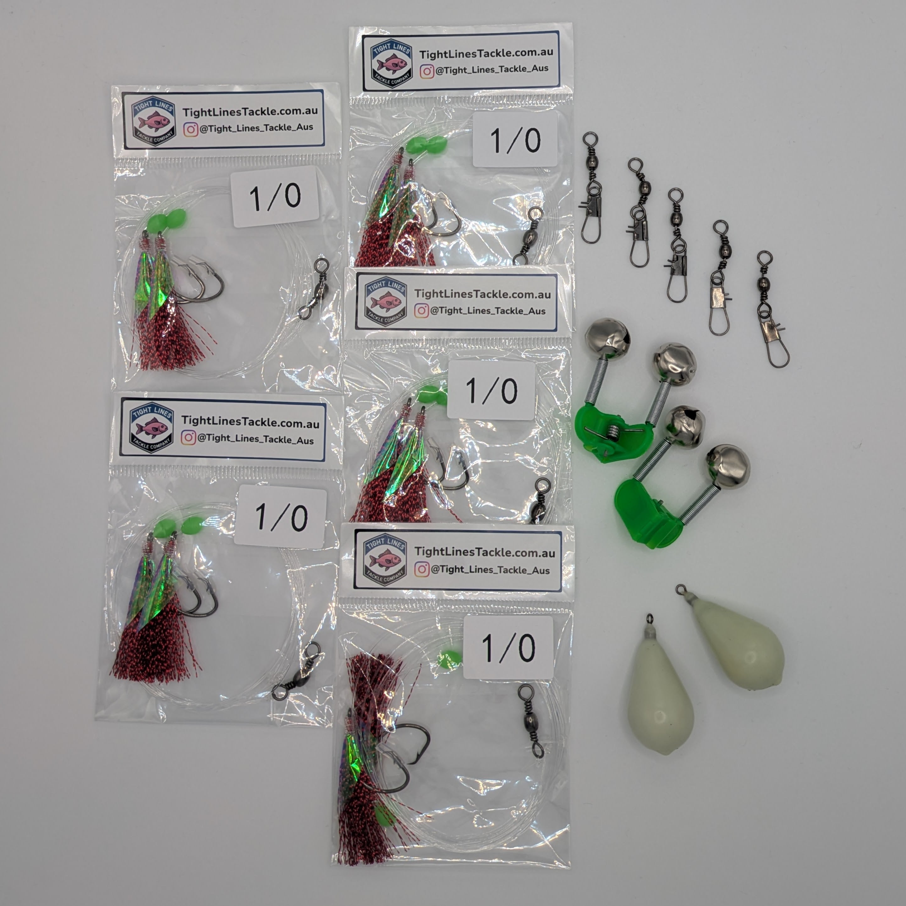 Bream Pack: Rigs, Sinkers, Bells & Swivels