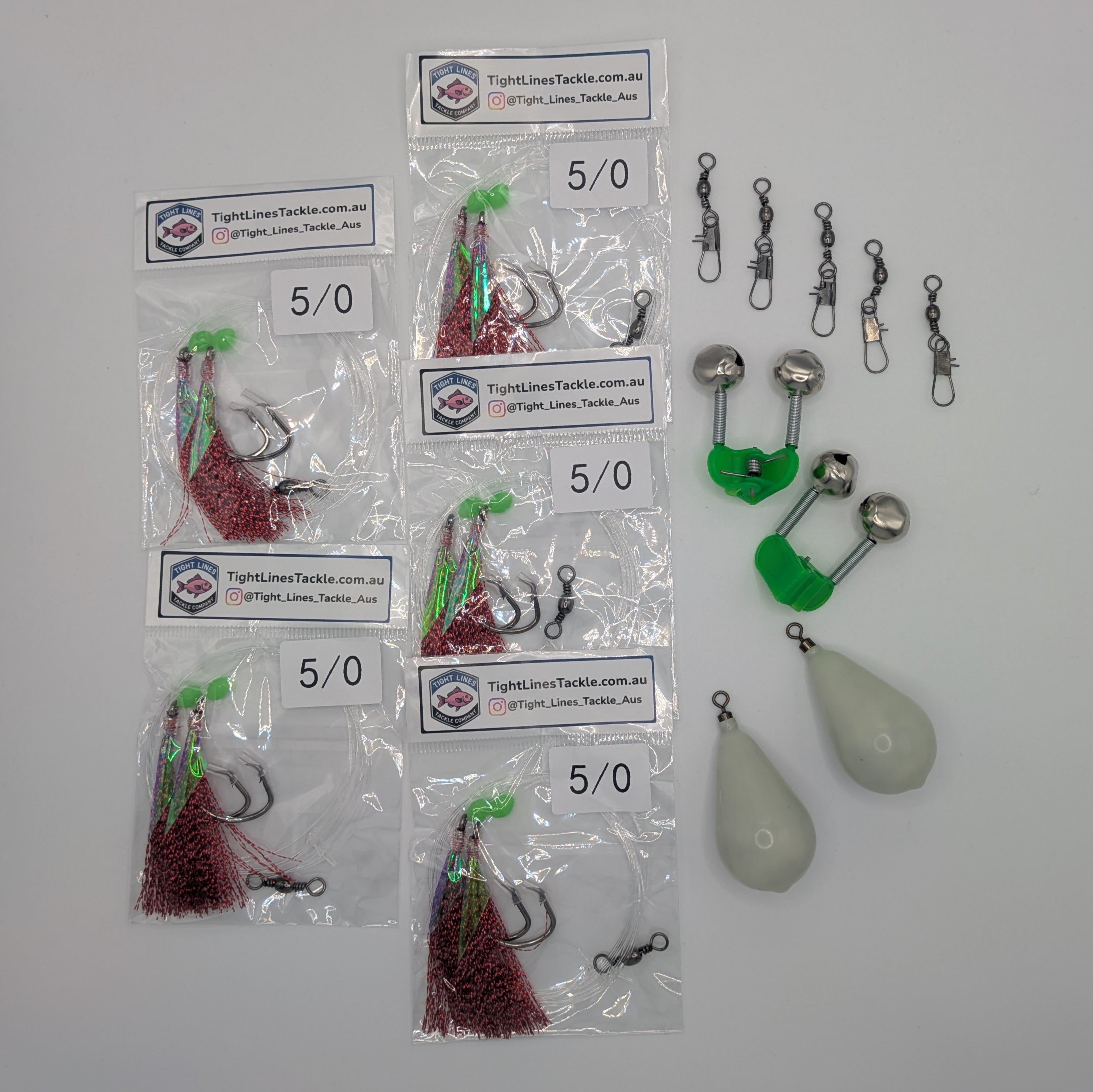 Snapper Pack: Rigs, Sinkers, Bells & Swivels